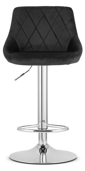 Crna barska stolica VELVET KAST