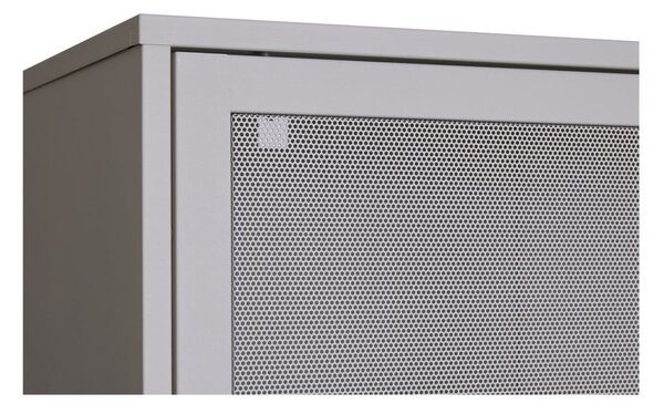Sivi metalni ormarić s kliznim vratima 90x180x40 cm Veep – Unique Furniture