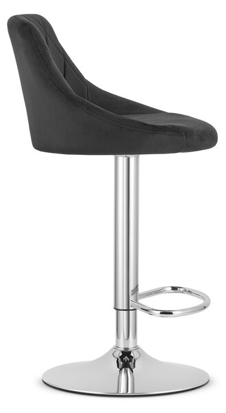 Crna barska stolica VELVET KAST