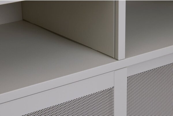 Sivi metalni ormarić s kliznim vratima 90x180x40 cm Veep – Unique Furniture