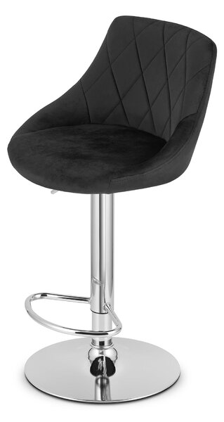 Crna barska stolica VELVET KAST