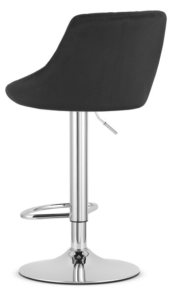 Crna barska stolica VELVET KAST