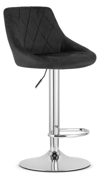 Crna barska stolica VELVET KAST