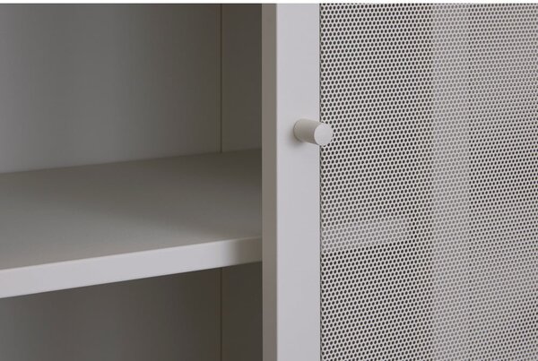 Sivi metalni ormarić s kliznim vratima 90x180x40 cm Veep – Unique Furniture