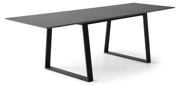 Crni proširiv blagovaonski stol s crnom pločom stola 100x210 cm Meza – Hammel Furniture