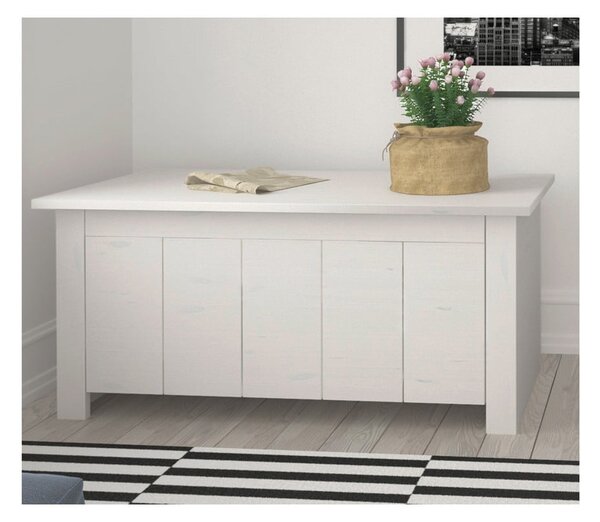 Bijela škrinja od masivnog bora 100x45 cm Bertram – Støraa