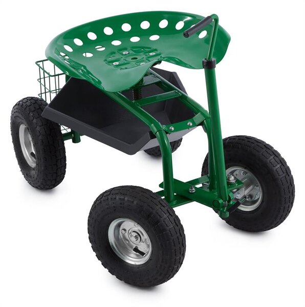 Waldbeck Park Ranger vrtna stolica, pokretna, 130 kg, spremište, čelik, zelena