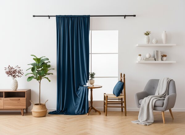 Zamračujuća zavjesa DREAM VELVET 140x250 cm, petrol plava Sistem za vješanje: Metalni prstenovi