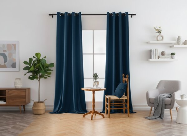 Zamračujuća zavjesa DREAM VELVET 140x250 cm, petrol plava Sistem za vješanje: Metalni prstenovi