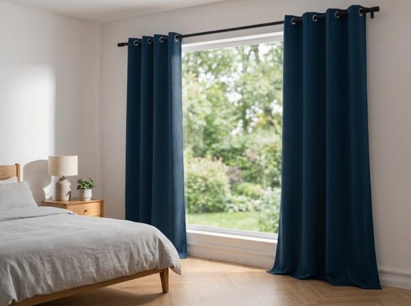 Zamračujuća zavjesa DREAM VELVET 140x250 cm, petrol plava Sistem za vješanje: Metalni prstenovi