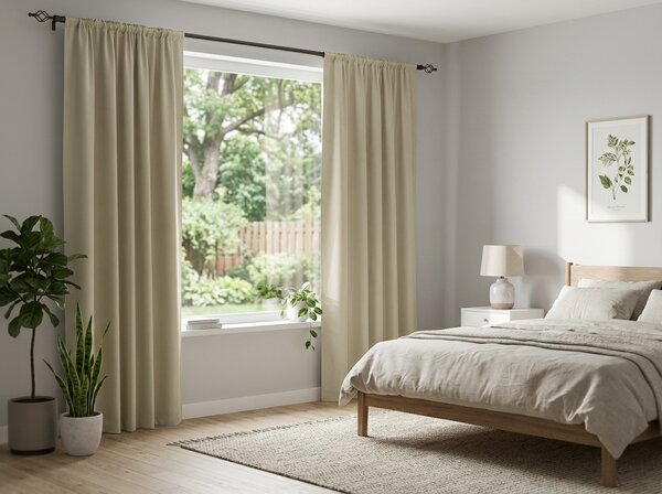 Zavjesa OXFORD 140x270 cm, svijetlo bež Sistem za vješanje: Traka za nabiranje
