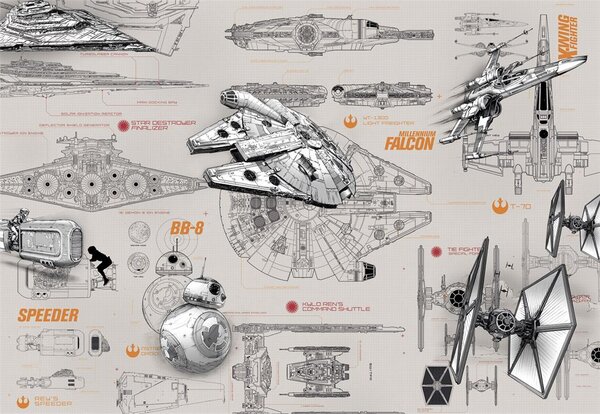 Foto tapeta Star Wars Blueprints 8-493
