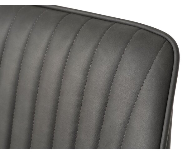 Tamno sive podstavljene blagovaonske stolice u setu s naslonima za ruke 2 kom Nolan Stripe – Unique Furniture
