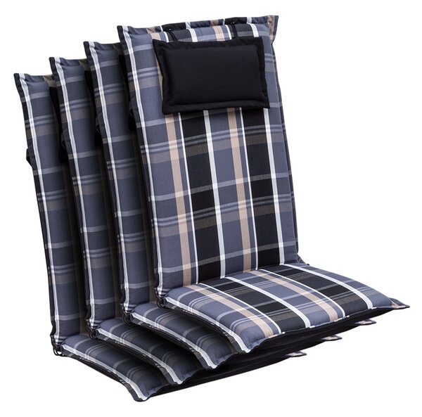 Blumfeldt Elbe, navlaka, navlaka za fotelju, visoki naslon, vrtna stolica, Dralon, 50x120x8cm, 4 x navlaka