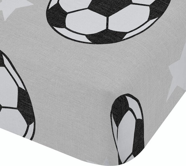 Flanelska dječja plahta za krevet za jednu osobu 90x190 cm Football Stars – Catherine Lansfield