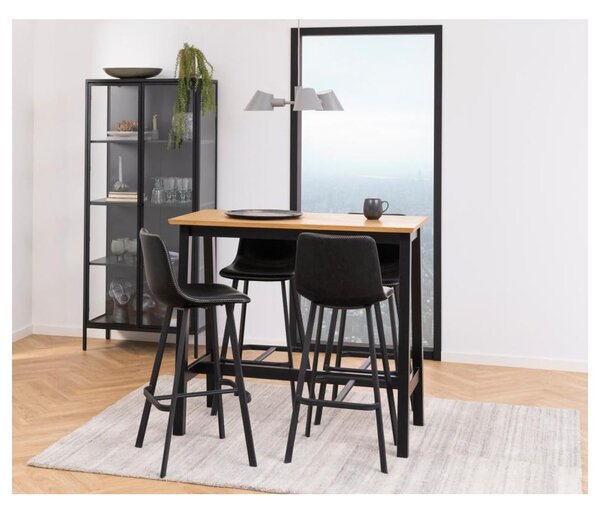 Crna metalna vitrina 80x180 cm Newcastle - Actona