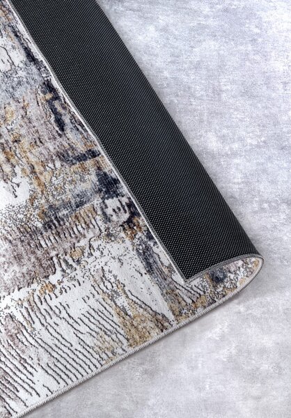 Svijetlo sivi tepih 160x230 cm Malard Anthracite Gold – Elle Decoration