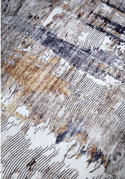Svijetlo sivi tepih 160x230 cm Malard Anthracite Gold – Elle Decoration