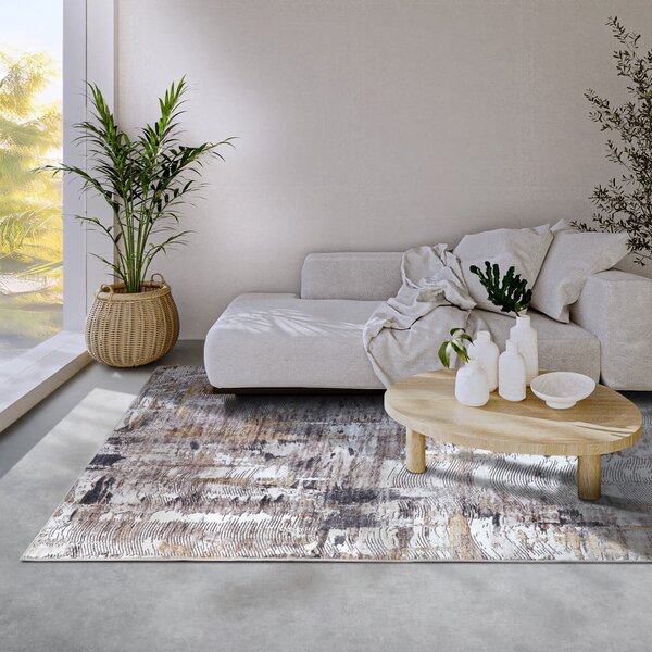 Svijetlo sivi tepih 160x230 cm Malard Anthracite Gold – Elle Decoration