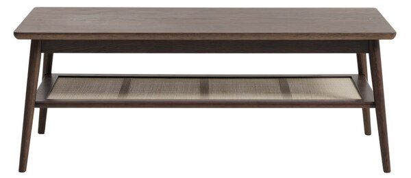 Smeđi stolić za kavu s pločom stola u dekoru hrasta 60x120 cm Barrali – Unique Furniture