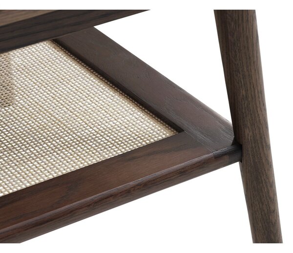Smeđi stolić za kavu s pločom stola u dekoru hrasta 60x120 cm Barrali – Unique Furniture