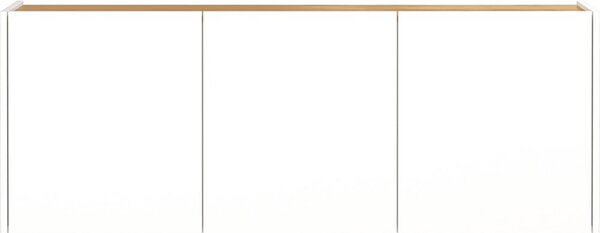 Bijeli viseći ormarić u dekoru hrasta 138x52x25 cm Libbiano – Germania