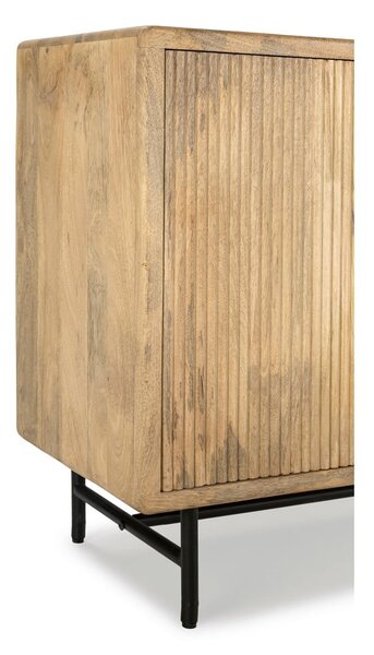 Komoda od masivnog manga u prirodnoj boji 150x85x40 cm Mundra – MOME