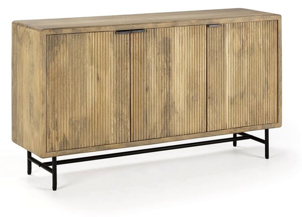 Komoda od masivnog manga u prirodnoj boji 150x85x40 cm Mundra – MOME