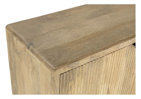 Komoda od masivnog manga u prirodnoj boji 190x85x40 cm Mundra – MOME