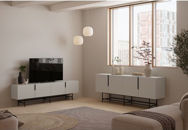 Krem TV komoda 200x54,5 cm Eldia – Marckeric