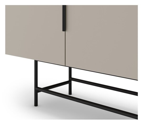 Krem niska komoda 200x77,5 cm Eldia – Marckeric