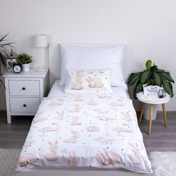Pamučna dječja posteljina za dječji krevetić 100x135 cm Bunnies – Jerry Fabrics