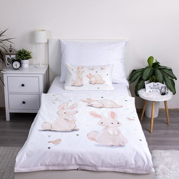 Pamučna dječja posteljina za dječji krevetić 100x135 cm Bunnies – Jerry Fabrics