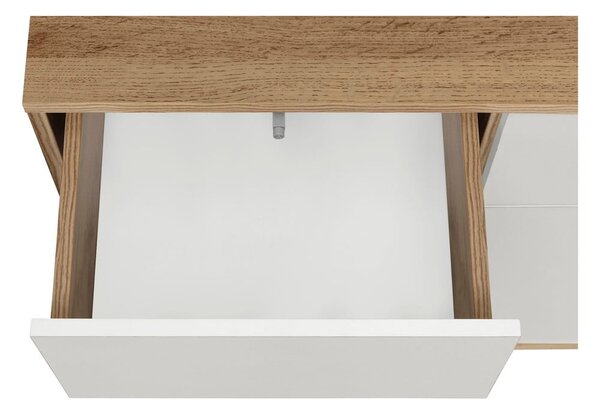 Bijela/u prirodnoj boji vitrina u dekoru hrasta 84x165 cm Skandi – Støraa