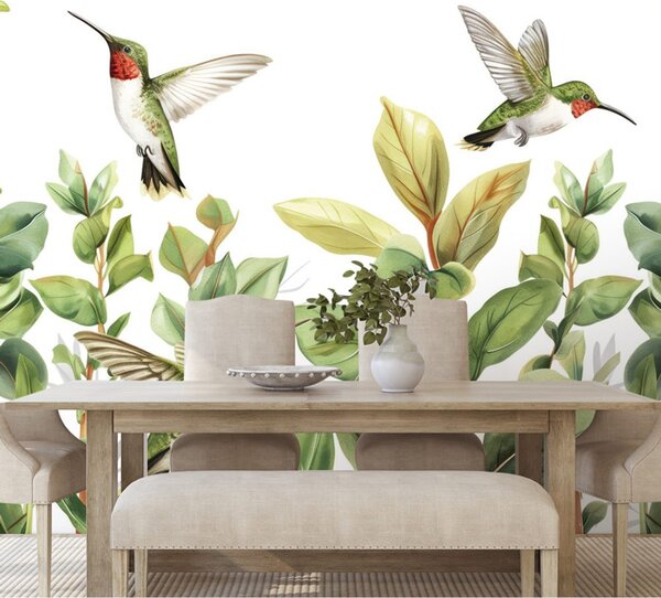 Tapeta kolibriji i lišće
