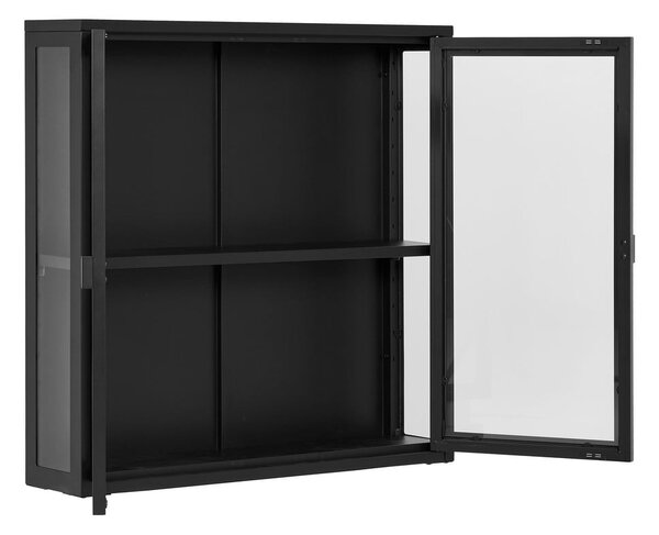 Crna metalna viseća vitrina 80x80 cm Brisbane – House Nordic