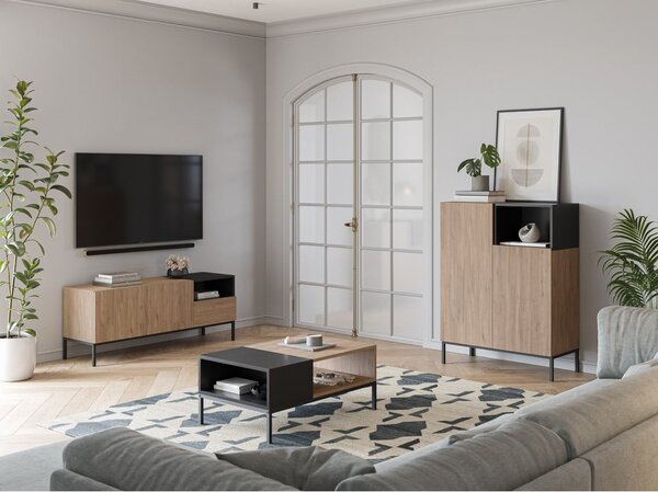 TV komoda u prirodnoj boji 140x55 cm Cailin – Marckeric