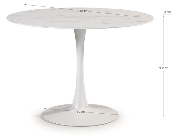 Okrugli blagovaonski stol ø 110 cm Ada – Marckeric