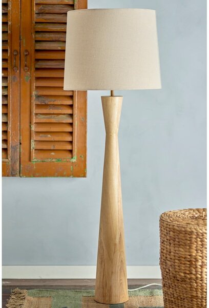 Bež stojeća svjetiljka s tekstilnim sjenilom (visina 130 cm) Leonor – Bloomingville