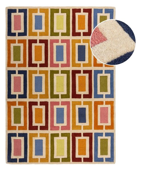 Ručno rađen vunen tepih 160x230 cm Retro Blocks – Flair Rugs