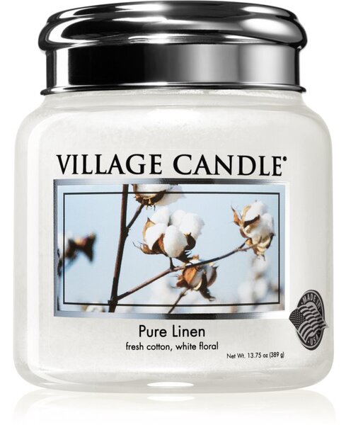 Village Candle Pure Linen mirisna svijeća (Metal Lid) 389 g