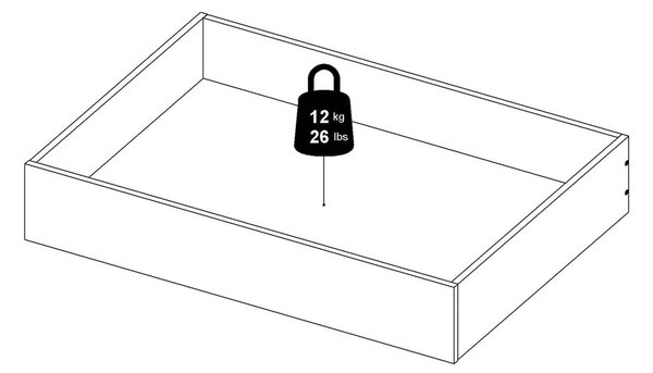 Crne ladice za ispod kreveta u setu 2 kom 90x190/140x190 cm Naia – Tvilum