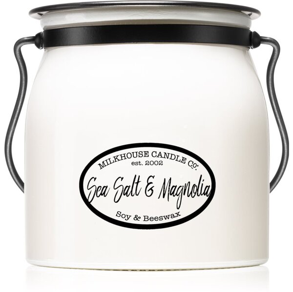 Milkhouse Candle Co. Creamery Sea Salt & Magnolia mirisna svijeća Butter Jar 454 g