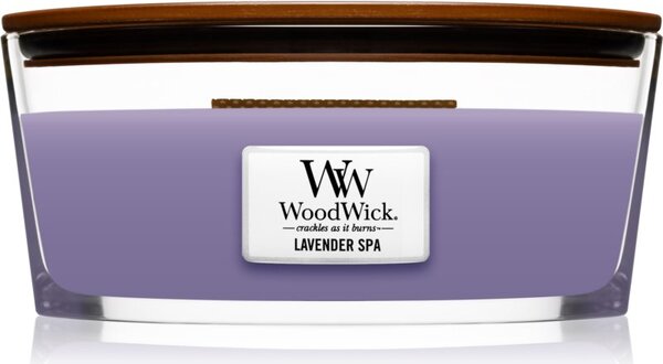 Woodwick Lavender Spa mirisna svijeća s drvenim fitiljem (hearthwick) 453 g