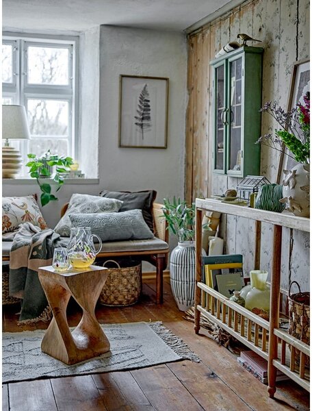 Zelena vitrina od masivne jele 13,5x80 cm Hazem – Bloomingville