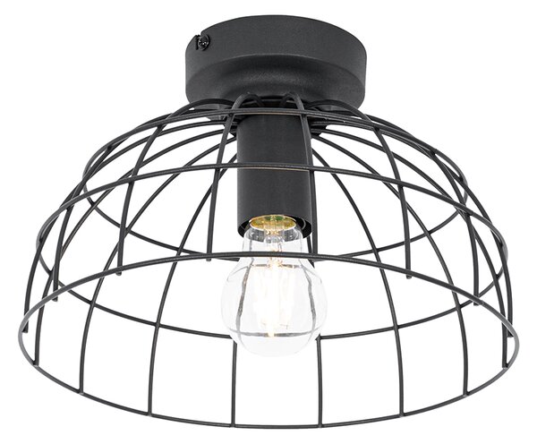Industrijska stropna svjetiljka crna 28 cm - Hanze