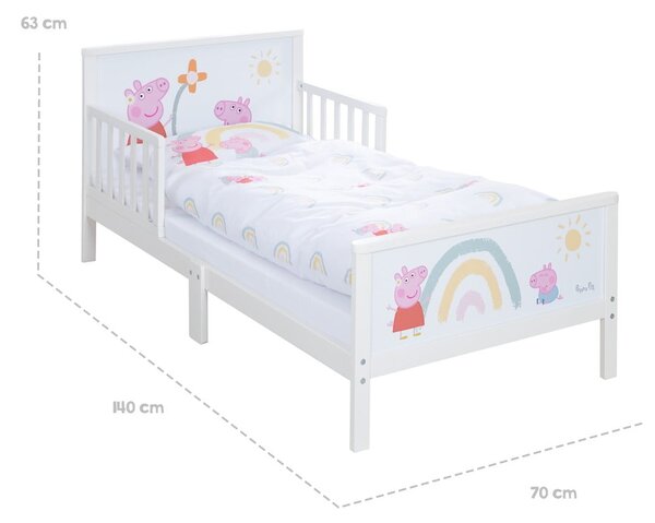Bijeli dječji krevet 70x140 cm Peppa Pig – Roba