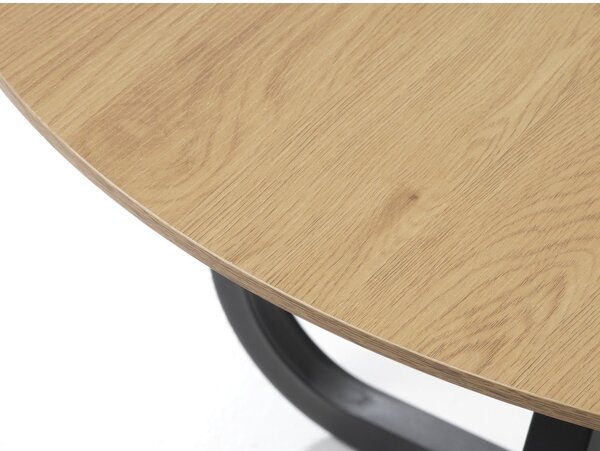 Okrugao blagovaonski stol s pločom stola u dekoru hrasta u prirodnoj boji ø 120 cm Cesura – Unique Furniture