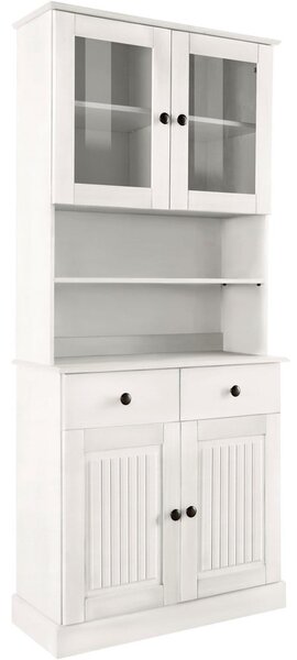 Bijela vitrina od masivnog bora 181x34 cm Mille – Støraa