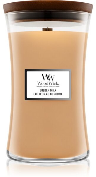 Woodwick Golden Milk mirisna svijeća s drvenim fitiljem 609.5 g